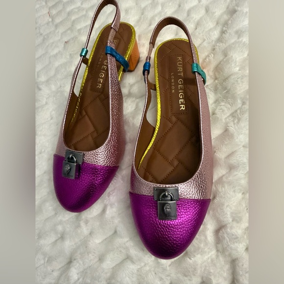 Kurt Geiger London Brixton Slingback Pumps, Size:6.5 With TAG